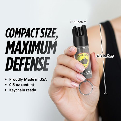 Guard Dog Security Stun Gun Flashlight and Pepper Spray Keychain Self Defense for Women Safety Set, Personal Protection, 16 ft Range