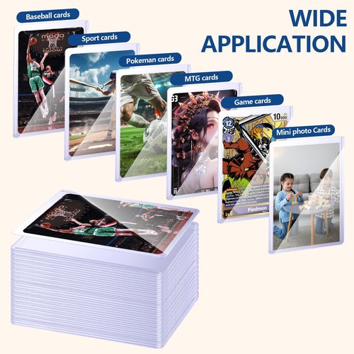 32ct Card Sleeves Hard Plastic, EDUDIIU 3" x 4" Top Loads for Cards, 35PT Hard Card Protectors, Rigid Toploads Hard Plastic for Yugioh, Baseball, Sports Cards