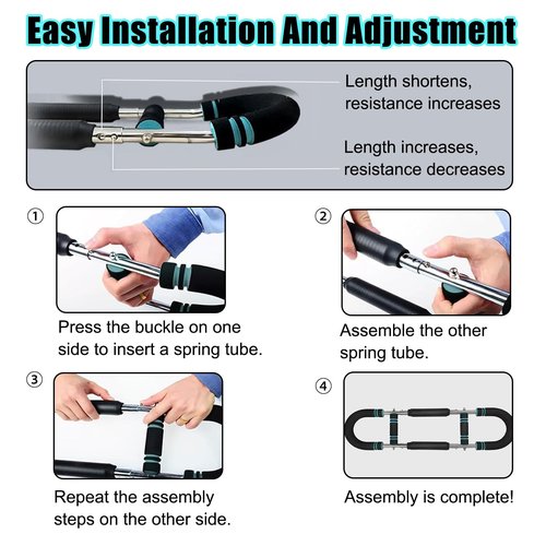 Twister Arm Trainer, 60-110 Lb Adjustable Chest Workout Equipment, Twister Arm Exerciser Shoulder Muscle Training Portable Removable Design for Home Fitness