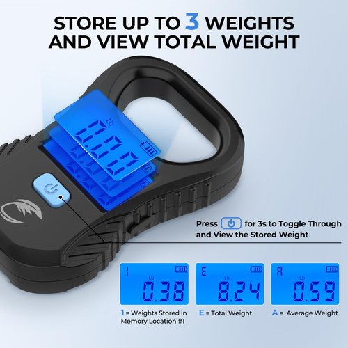 Calamus Lightweight Fish Scale & Lip Grip Combo, Rechargeable Digital Scale with USB Cable, 55lb Capacity, Lip Gripper with Soft Retractable and Detachable Measuring Tape, Fishing Gifts for Men