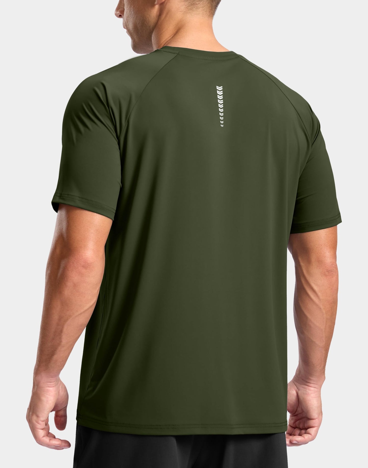 G Gradual Men's Athletic Workout T-Shirts Moisture Wicking Cooling Running Shirts Short Sleeve Performance Tee for Gym Tennis(Olive,S)