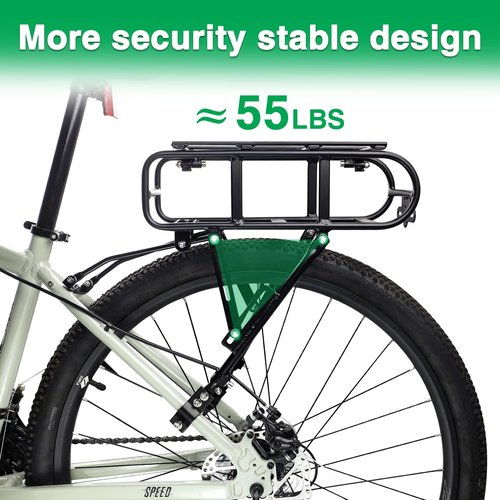 ZUKKA Rear Bike Rack Bike Cargo Rack Aluminum Quick Release Bike Rack Height Adjustable Fit 24"-28"/700C Bikes for Mountain Bike Road Bike