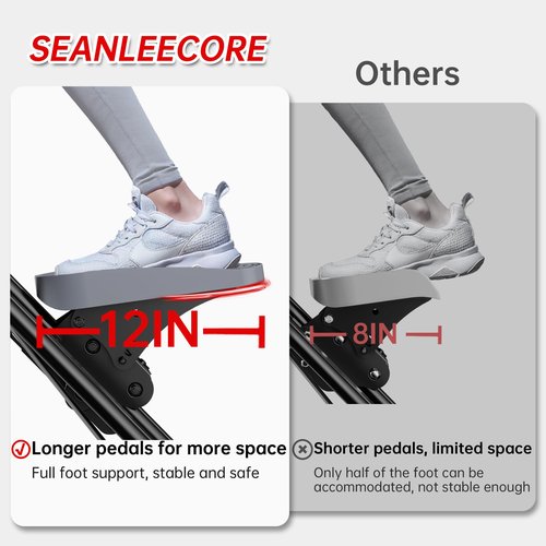 Upgraded Stair Stepper for Home Gym - Full-Body Vertical Climber with Larger Pedals, Adjustable Handlebar, and Compact Folding Design for Cardio Workouts,300LBS Capacity