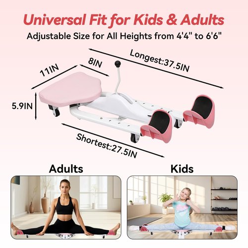 BOLUPO Leg Split Stretcher Machine for Flexibility – Heavy Duty Hip Opener Stretch Equipment for Splits Training, Ballet, Dance, Gymnastics, Yoga – Adjustable 0-180° Leg Stretcher