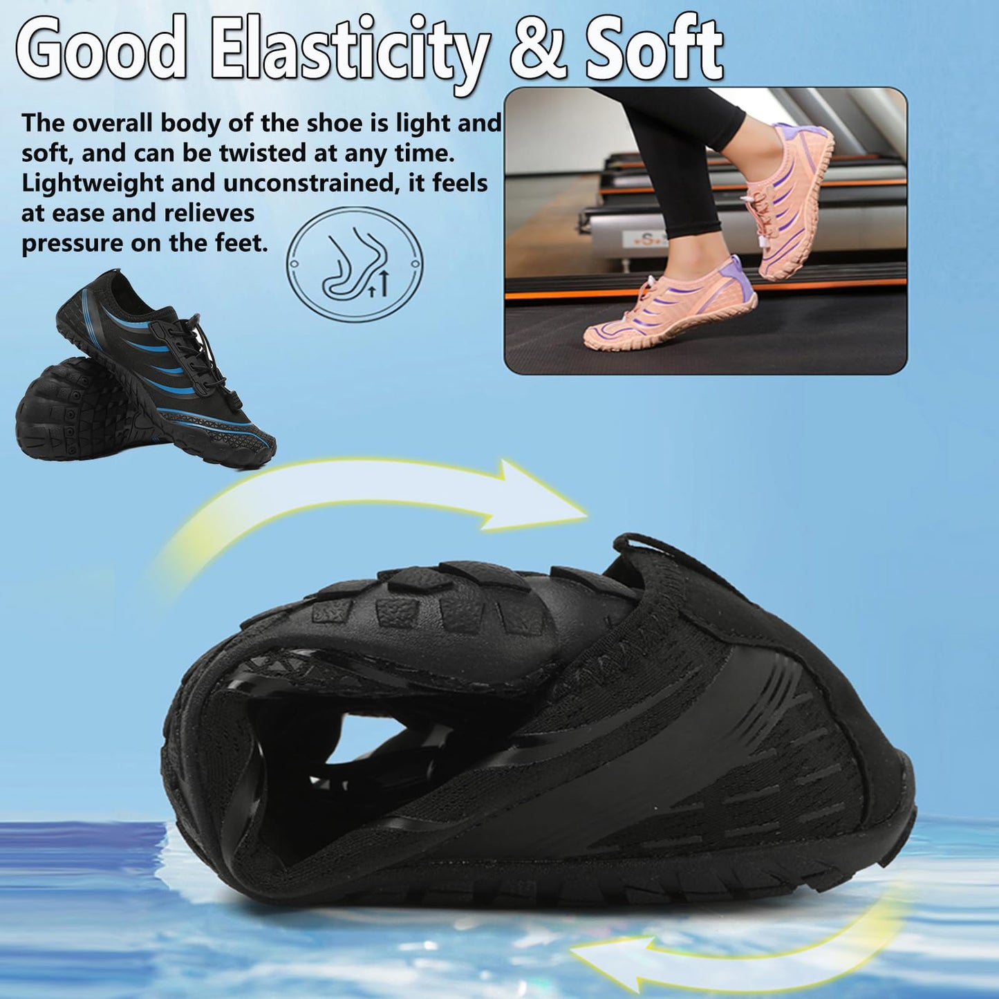 Water Shoes for Women Men Barefoot Shoes Quick Dry Aqua Outdoor Sports for Swim Pool Beach Surf Walk Water Yoga River Lake Hiking Kayaking