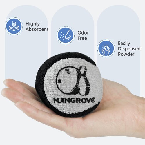 Mangrove Bowling Rosin Bag - Bowling Grip Sack for Hands, Durable Microfiber Rosin Bag, 2.5 Inch, 1-Pack, Black
