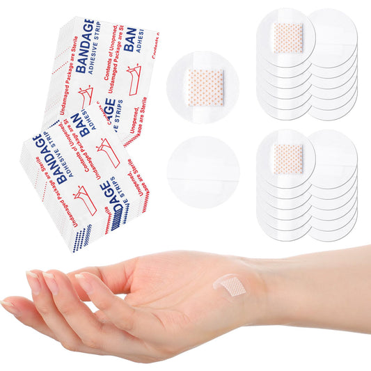Geiserailie 150 Pcs 7/8 Inch Clear Waterproof Adhesive Bandage Small Round Flexible Adhesive Bandages for Adult Minor Cuts, Abrasions, and Fingertip Wounds Care, Stays on Skin in Shower or Pool