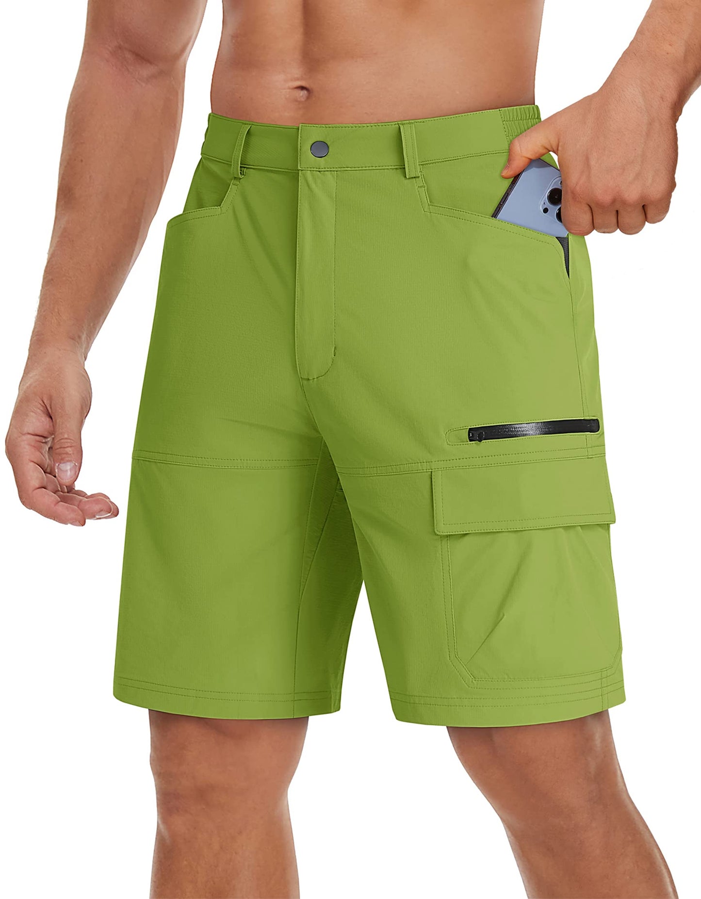 TACVASEN Mens Cargo Shorts Outdoor Casual Summer Hiking Golf Dress 10"