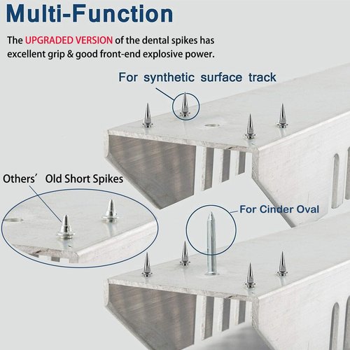 Supvision Multi-Function Lightning Starting Block Sprinter Pedals 6 Angle Adjustable Sprinters Track and Field Aluminum Suitable for Plastic Runway Cinder Track