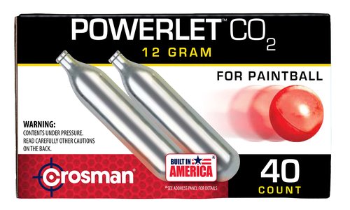 Crosman CC40PB CO2 Powerlet For Paintball (40-Count),Black