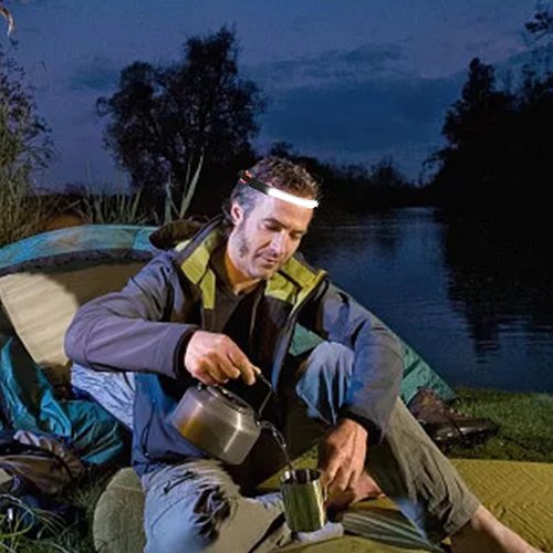 LED Headlamp 1000 Lumens Wide 230° Beam USB Rechargeable Headlight Waterproof with Red Taillight Lightweight for Camping Hiking Running Hard Hat Work (1 Pack)