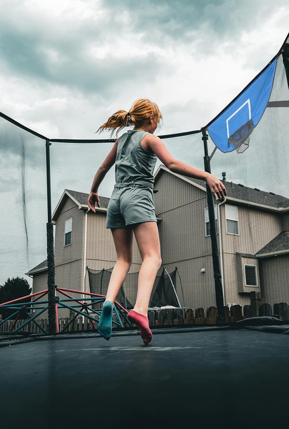 2 Pack Trampoline Basketball Hoop Attachment - Basketball Hoop Goal for Trampoline Accessories Outdoor