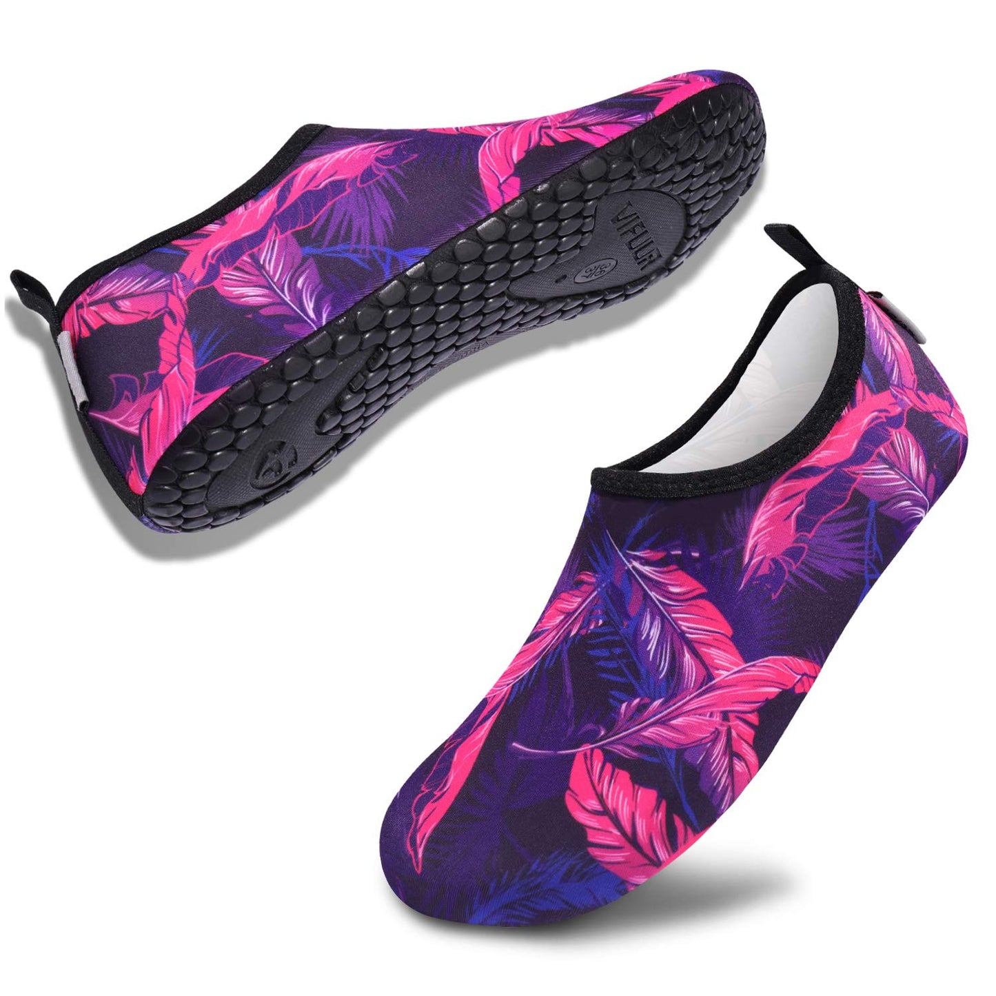 VIFUUR Water Sports Unisex Shoes Purple/Red Feather - 9-10 W US / 7.5-8.5 M US (40-41)