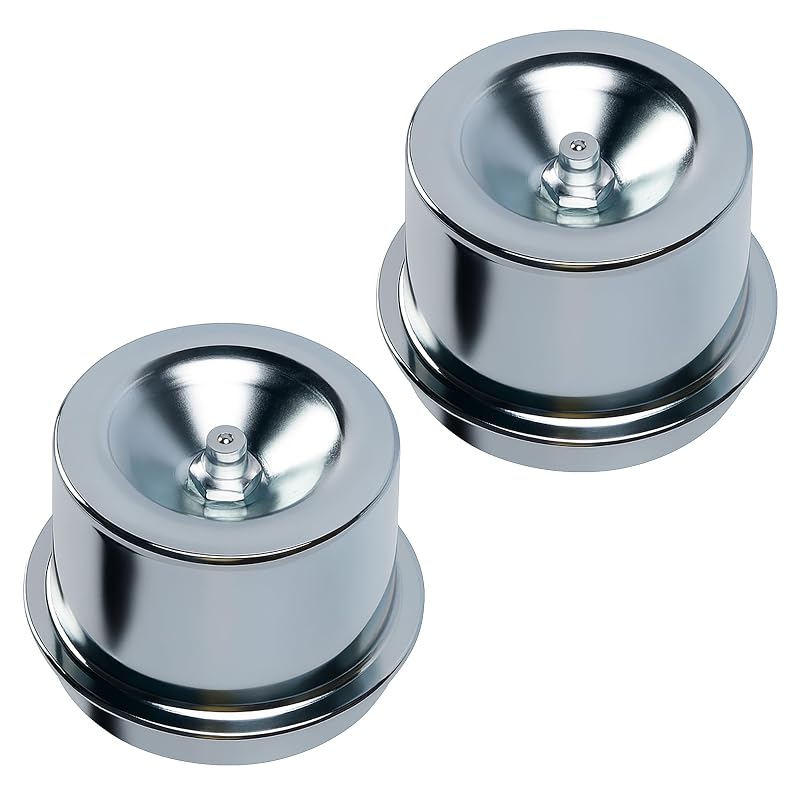 2 Pcs Trailer Axle Dust Caps 2" Galvanized Hub Cap Set - NKIY QUEN Variation of THIS listing