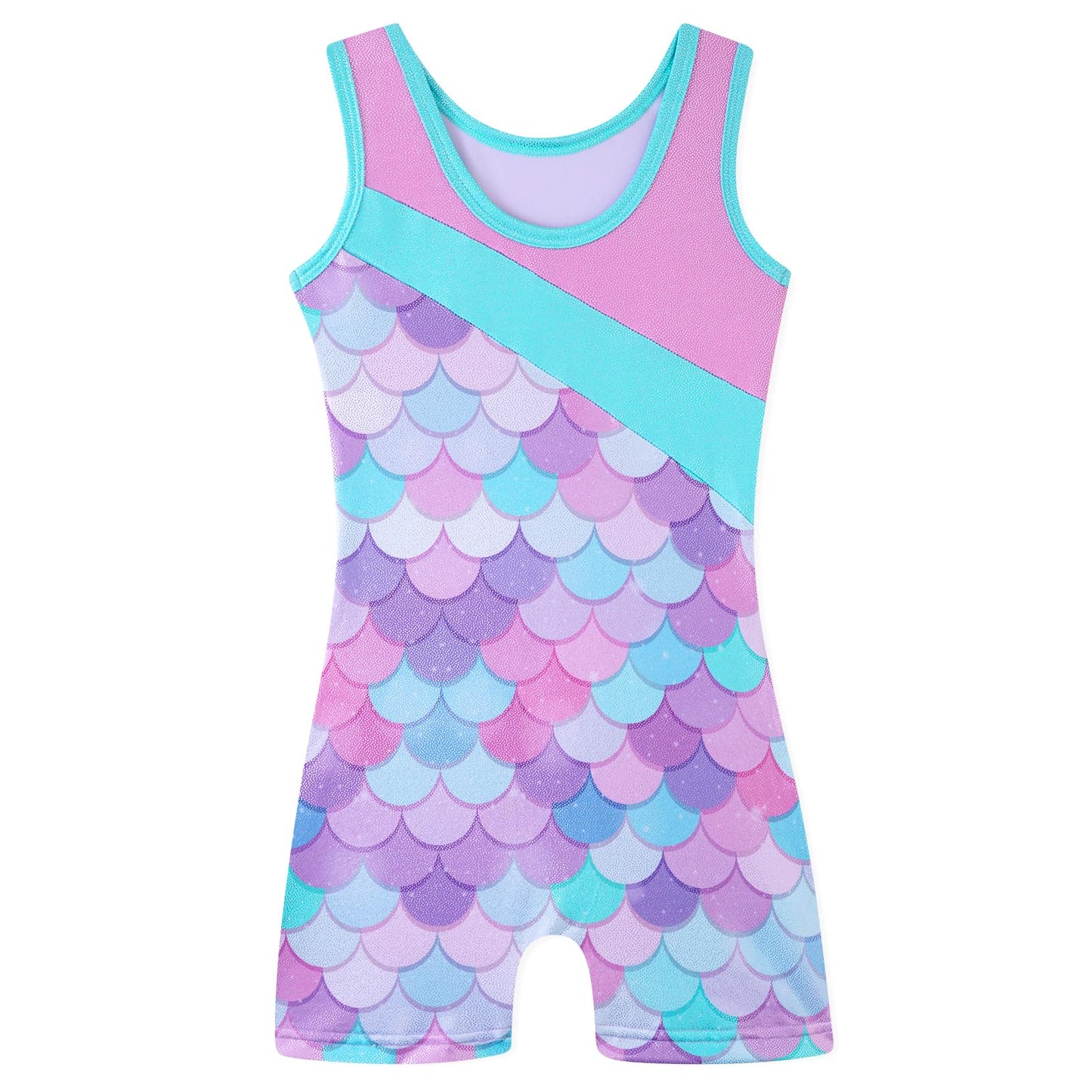 HOZIY Toddler Gymnastics Leotards 3t 2t Mermaid Pink Blue Spliced Practice Tumbling Outfits for Kids Dance Biketard Leo