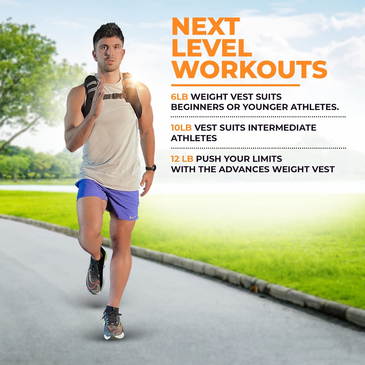 GYMNASTICS POWER Weighted Vest for Men and Women 6-20 Lbs Adjustable Workout Vest for Strength Training, Running, Cardio, Fitness & Cross Training