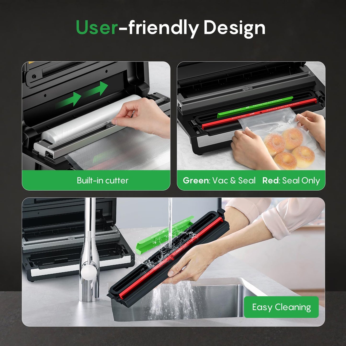 FRESKO Automatic Vacuum Sealer for Food, Hands-Free Operation