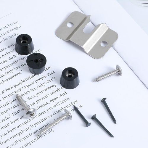 Mabor 2 Set Portable Dart Board Mounting Bracket, Includes Screws, Nails and Stabilisers Dart Board Hanging Hardware Kit Wall Bracket for Hanging Dartboard