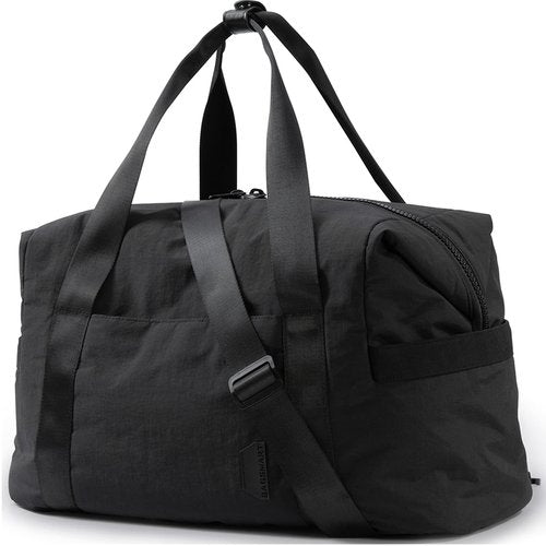 BAGSMART Gym Bag for Women, Carry on Weekender Overnight Bag, Travel Duffel Bags with Trolley Sleeve, Personal Item Travel Bag Tote Bag Workout Dance Bag(Black,Medium)