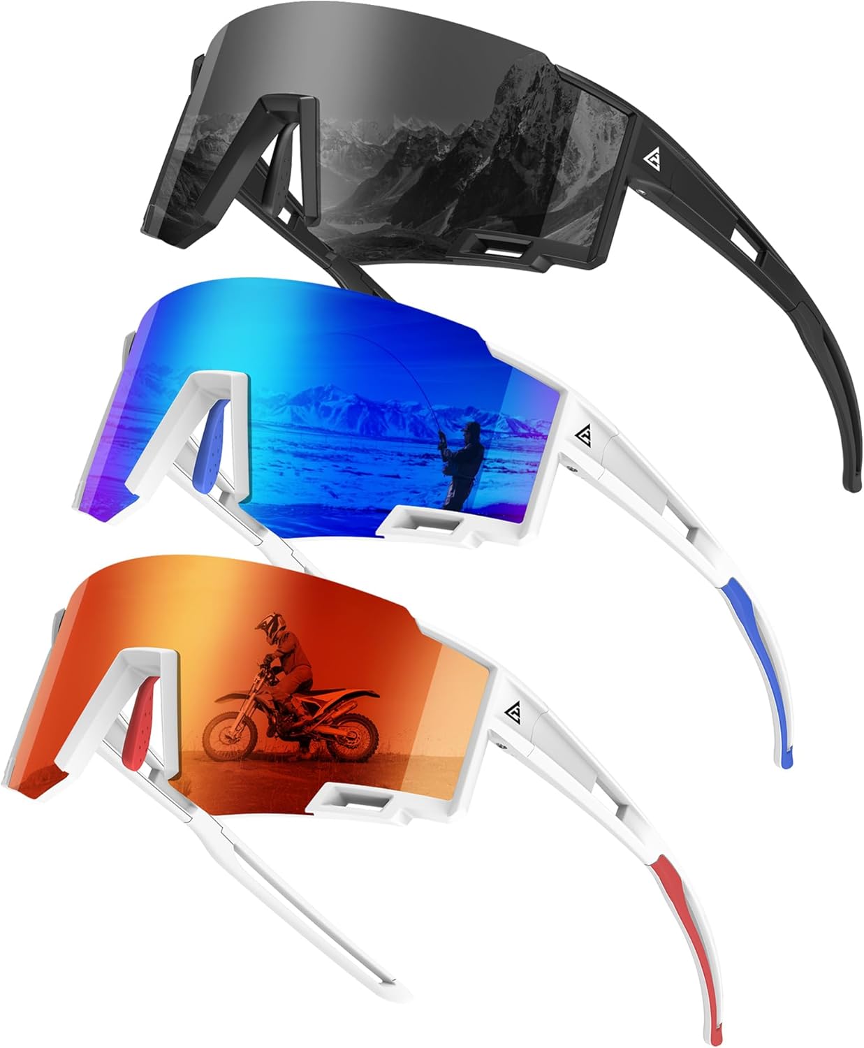 KALIYADI Sports Sunglasses-Men Polarized-Mens-Sunglasses Women: Running Sun Glasses with UV400 for Fishing Cycling