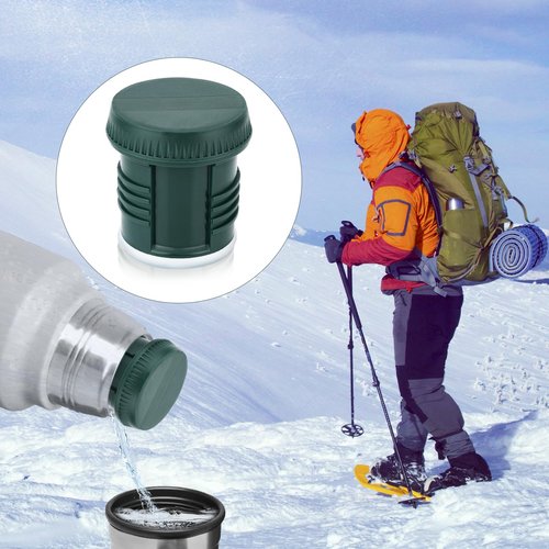 Replacement Stopper Compatible with Stanley Thermos Classic, Vacuum Insulated Wide Mouth 1.1 QT and 2 QT Water Bottle Lid Part Accessories, Leak-Proof (Green)