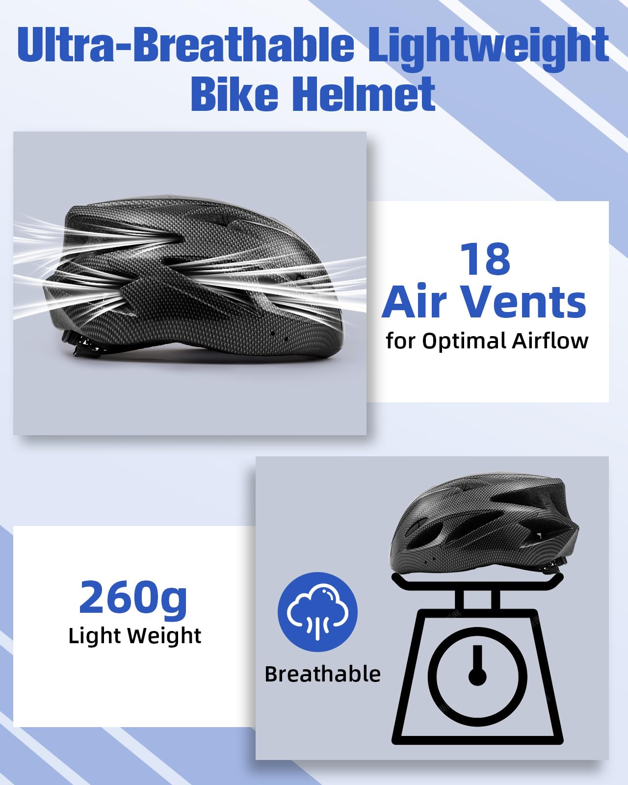 Zacro Adult Bike Helmet, Lightweight Bicycle Helmet with Removable Pads and Visor, CPSC Certified Safety Helmet for Men Women, Mountain Road Cycling Helmet for Adult, Black