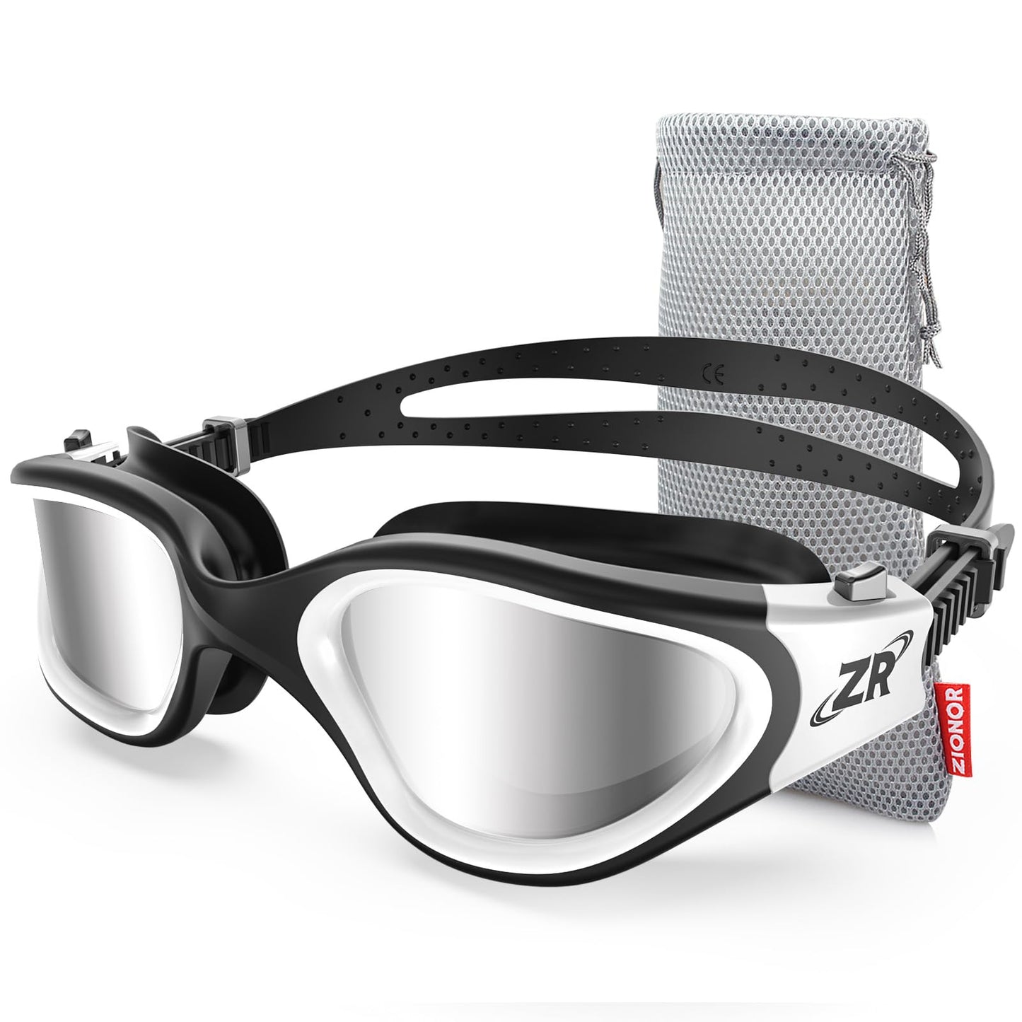 ZIONOR Swim Goggles, Upgraded G1 Polarized Swimming Goggles Anti-fog for Adult Men Women A2 (Polarized + Mirror Silver)