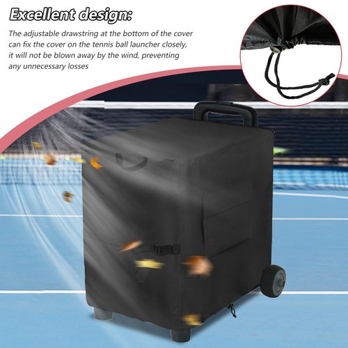 Youkaver Tennis Ball Machines Cover with Plush Linner & Tennis Ball Launcher Cover - Fits Most Tennis Tutor Machines,All-Weather Durable Protection