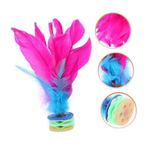 Yardwe 2pcs Kick Shuttlecock Lightweight Exercise Foot Sports for Traditional Chinese Jianzi Enhance Coordination Flexibility Safe for Outdoor Fun