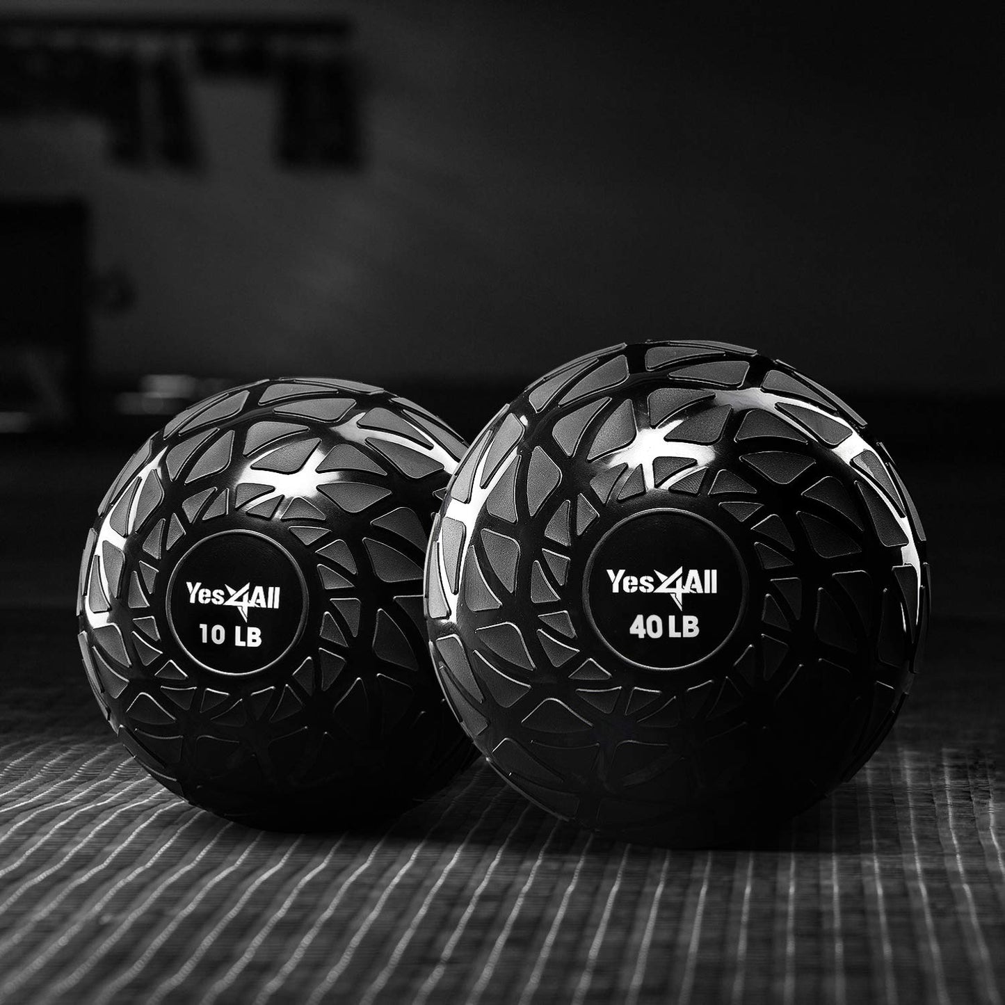 Yes4All Slam Balls, 10-40lb Medicine Ball Weight, Durable PVC Sand Filled Workout Dynamic Medicine Ball for Core Strengthen