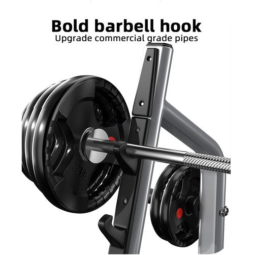 Weight Bench Press Station - Olympic Powerlifting Equipment - 700lbs Capacity 2.0mm Heavy-Duty Steel Frame Incline/Flat Bench Press Rack