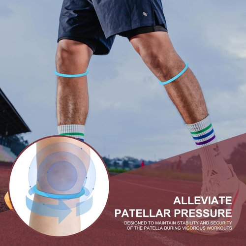 Yamlnke Patella Band for Knee Pain Relief, Patellar Tendon Support Strap for Daily Workout, Ideal for Basketball, Running, Hiking and Tennis (2, blue)