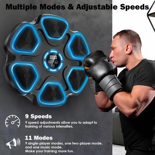Mukaddar Music Boxing Machine, Large Size Music Punching Machine for Adults Kids, Interactive Boxing Target Wall Mounted with Gloves, Gift for Men