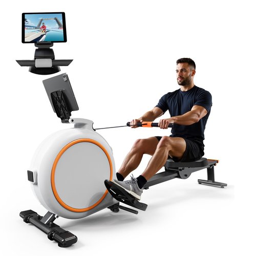 Rowing Machines for Home Exercise, 300 LBS Weight Capacity Row Machine, 36 Level Quiet & Smooth Rower Machine with LED Monitor, App Supported, Tablet Holder and Comfortable Seat Cushion