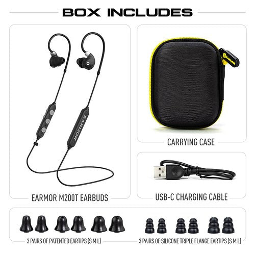 EARMOR Electronic Shooting Ear Protection Bluetooth 5.4, Shooting Ear Buds with NRR 26dB Noise Cancelling & Sound Amplication, IP67 Dustproof Waterproof for Hunting, Gun Range