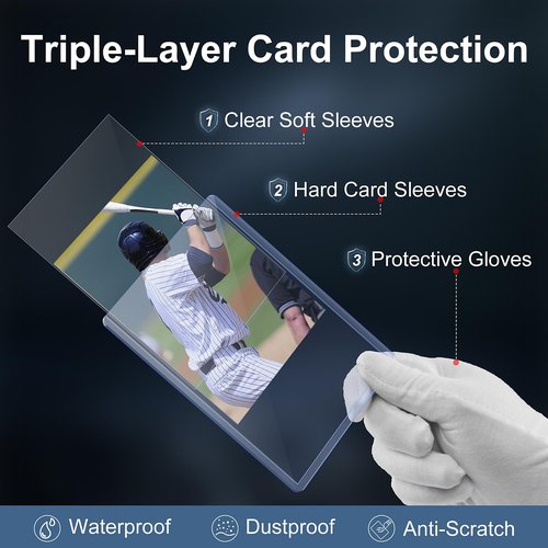 400 Card Sleeves Top Loaders for Cards, 3"X4" Toploaders for Cards, Premium Baseball Card Protectors Hard Plastic for Sports and Game Cards (200 Top Loaders + 200 Clear Sleeves)