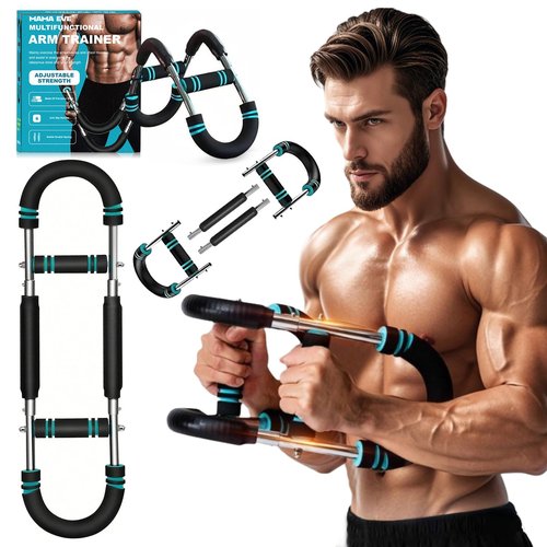 MAMA EVE Twister Arm Trainer, 50-100lb Adjustable Power Twister Bar, Chest Shoulder Arm Workout Equipment, Portable Detachable Upper Body Fitness Machine for Home & Gym ﻿