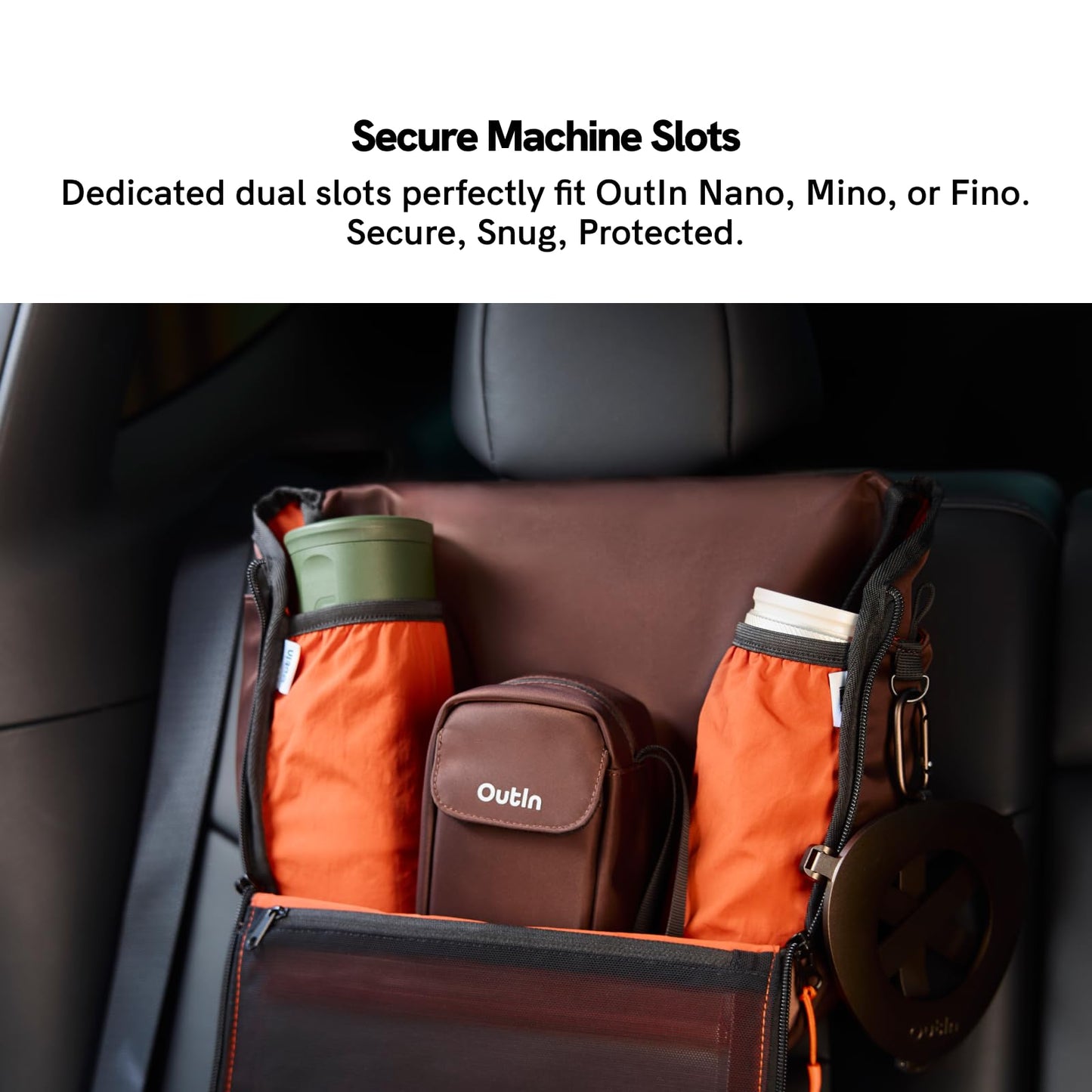 OutIn Flex Messenger Shoulder Bag, Nylon Crossbody Travel Bag for Women Men, Compatible Mino, Nano & Fino