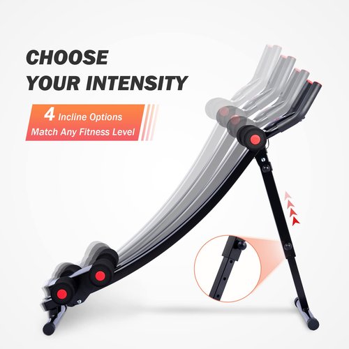 ZELUS Ab Workout Equipment for Gym, Ab Machine Exercise Equipment for Home Workouts, Ab Crunch Coaster Core Trainer with 4 Intensities and Digital Display, Foldable Abdominal Trainer Waist Toner