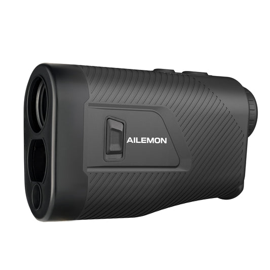 AILEMON Golf Rangefinder with Slope Switch, Flag Pole Locking with Pulse Vibration, 6X Magnification Laser Range Finder Golfing & Hunting, 900 Yards Rangefinders with Magnet Stripe (Black)