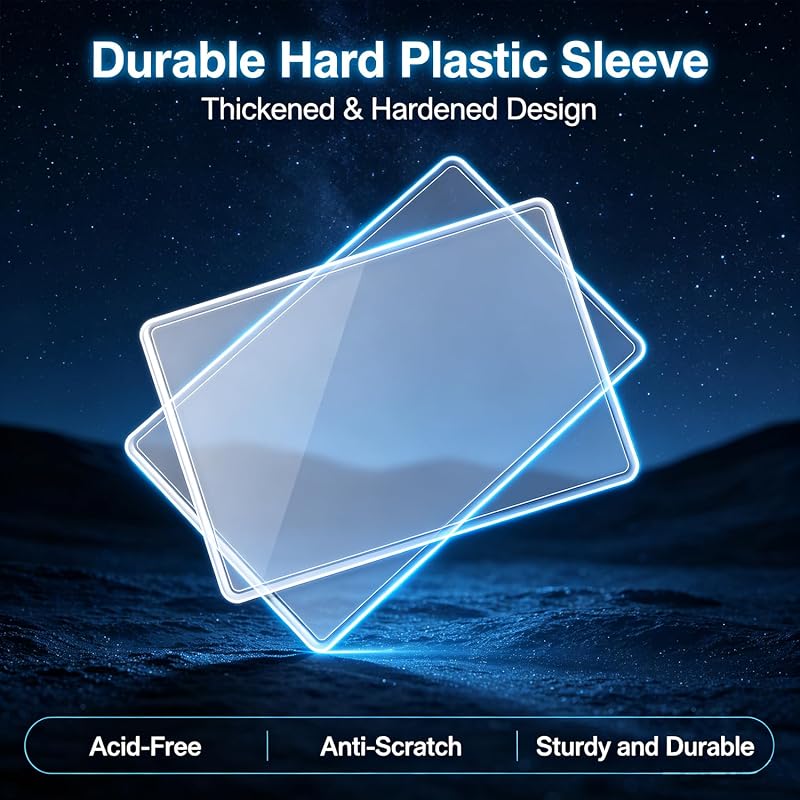 400 Card Sleeves Hard Plastic Top Loader & Sleeve Combo Set - 200硬 Sleeve + 200 Soft Sleeve, Variation: 200 cardsleeves