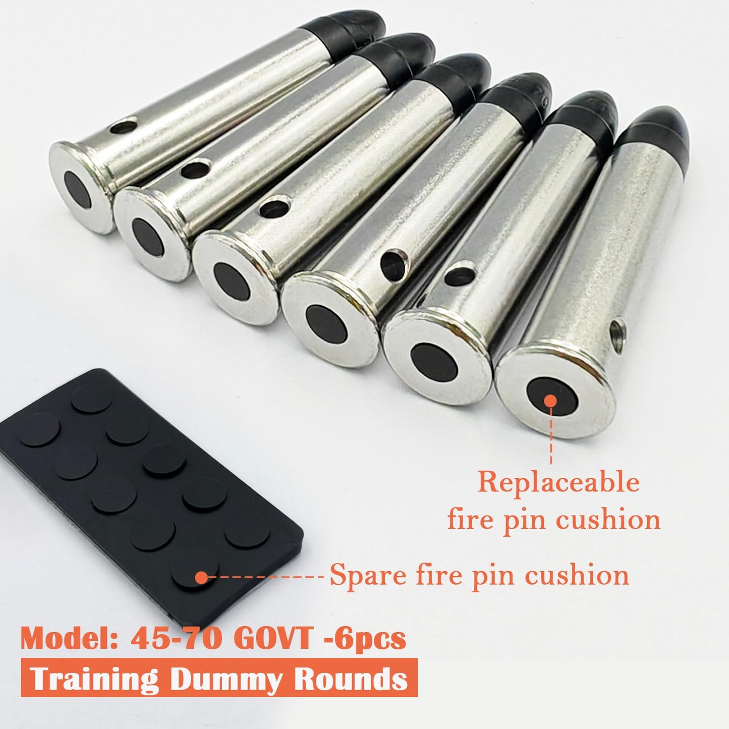 Bayattoo .45-70 Govt Safety Practice Rounds Action Trainer Dummy Round Dry Fire Training Snap Cap (6pk)