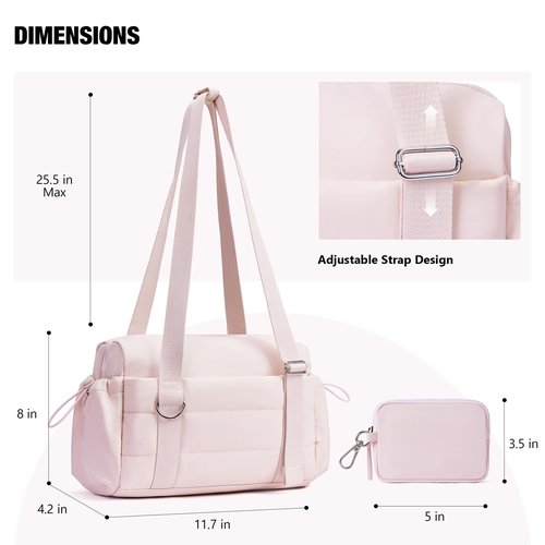 ROULENS Small Gym Bag for Women 2 Set Mini Gym Duffle Bag with Wet Compartment and Coin Wallet, Gym Tote Bag for Workout/Sport/Travel