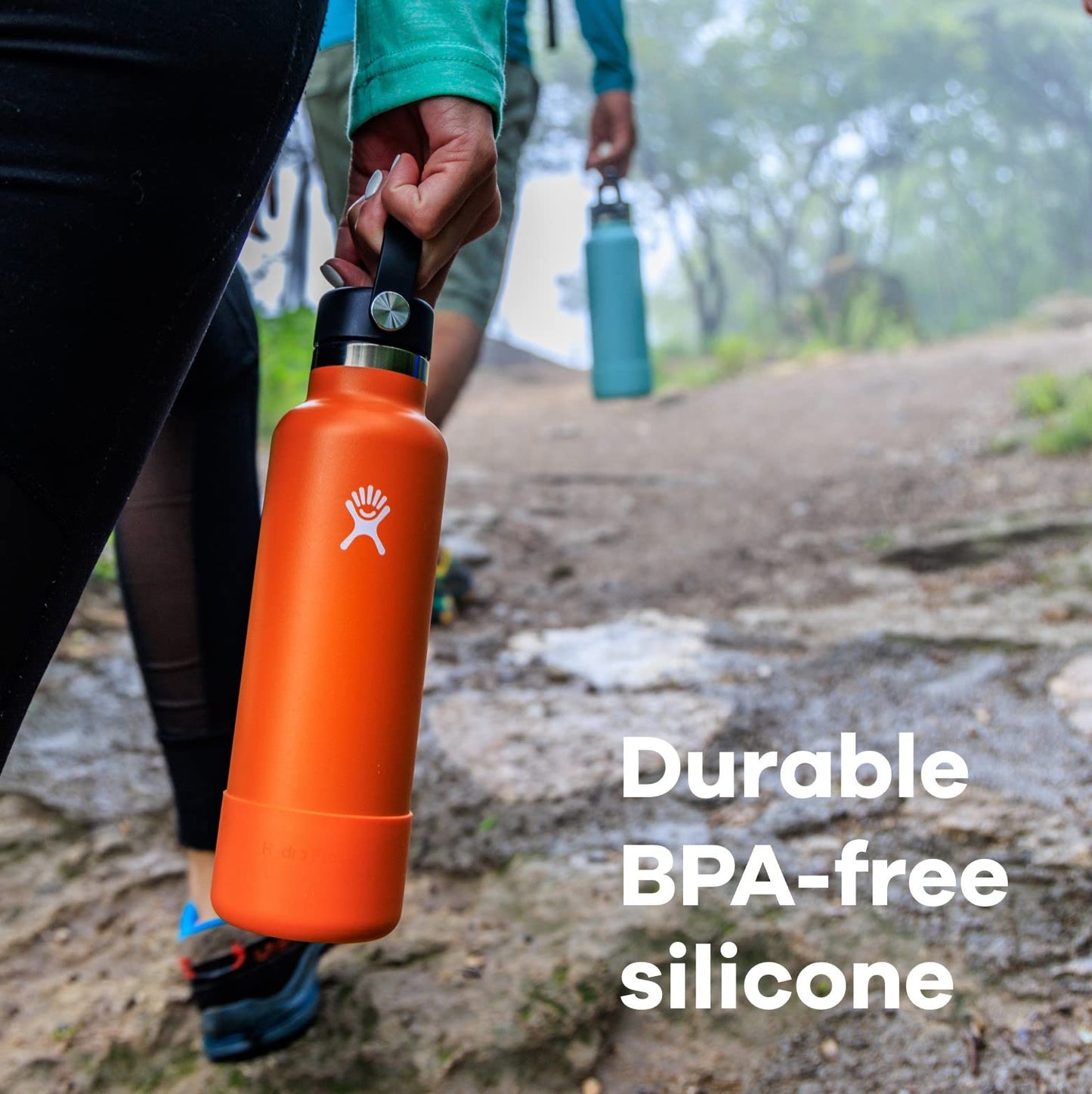 Hydro Flask Accessory Medium Silicone Water Bottle Boot Flex Boot Dew - for 32 oz and 40 oz Bottles - Dishwasher Safe, BPA-Free, Non-Toxic