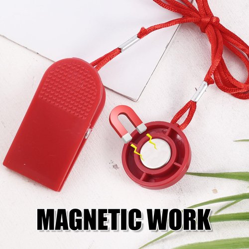 Universal Treadmill Magnet Safety Key, Magnetic Safety Switch Round Treadmill Replacement Key for Most Treadmills & Running Machines Emergency Stop Accessories