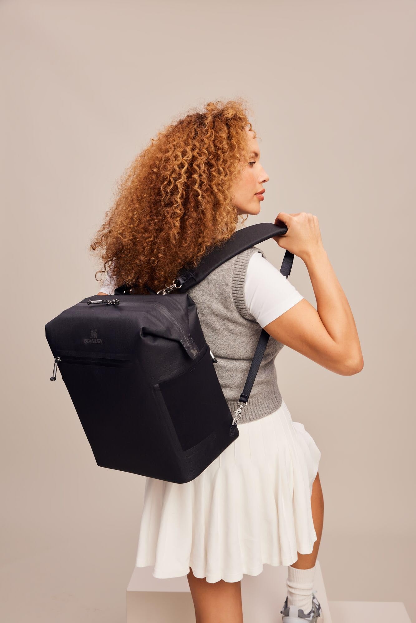 Stanley All Day Madeleine Midi Backpack Soft Cooler 14.8 Quarts | 20 Can Cooler with Handle and Shoulder Straps | Stays Cold for a Day | Insulated Travel Bag with Zipper | BPA-Free | Lilac