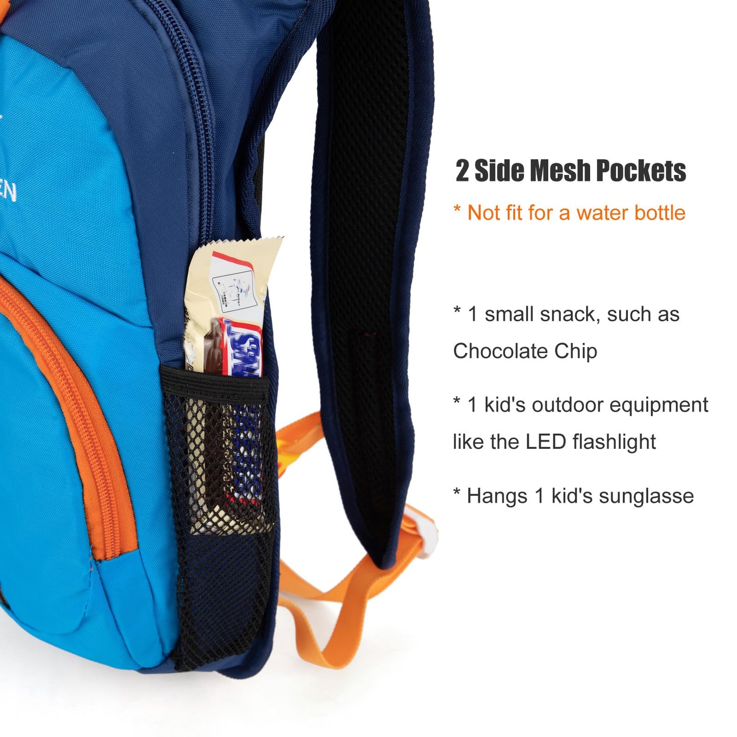 Ivygreen Kids Hydration Backpack, Hiking Backpack for Boys or Girls with 1.5L Water Bladder, Blue