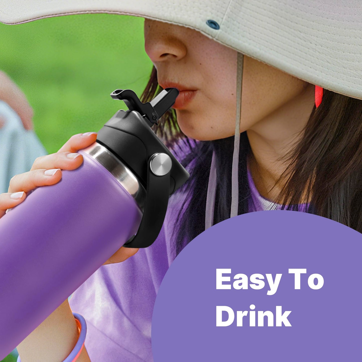 Diumepo Lid with Straw for Hydro Flask, Replacement Straws Cap Lid for Hydroflask 12-64 oz Wide Mouth Water Bottles, Dust Cover Lid Compatible with Wide Mouth Water Bottles(Blue)