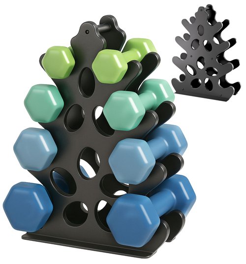 Dumbbell Rack 4-Tier Weight Stand Home Gym Dumbbell Storage Weight Tree Holder (No Dumbbells Rack Only)