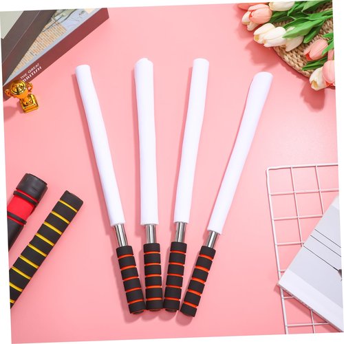 Kisangel 4pcs Referee Flag White Hand Flag Soccer Outdoor Flag for Track And Field Volleyball Sports Outdoor Sign